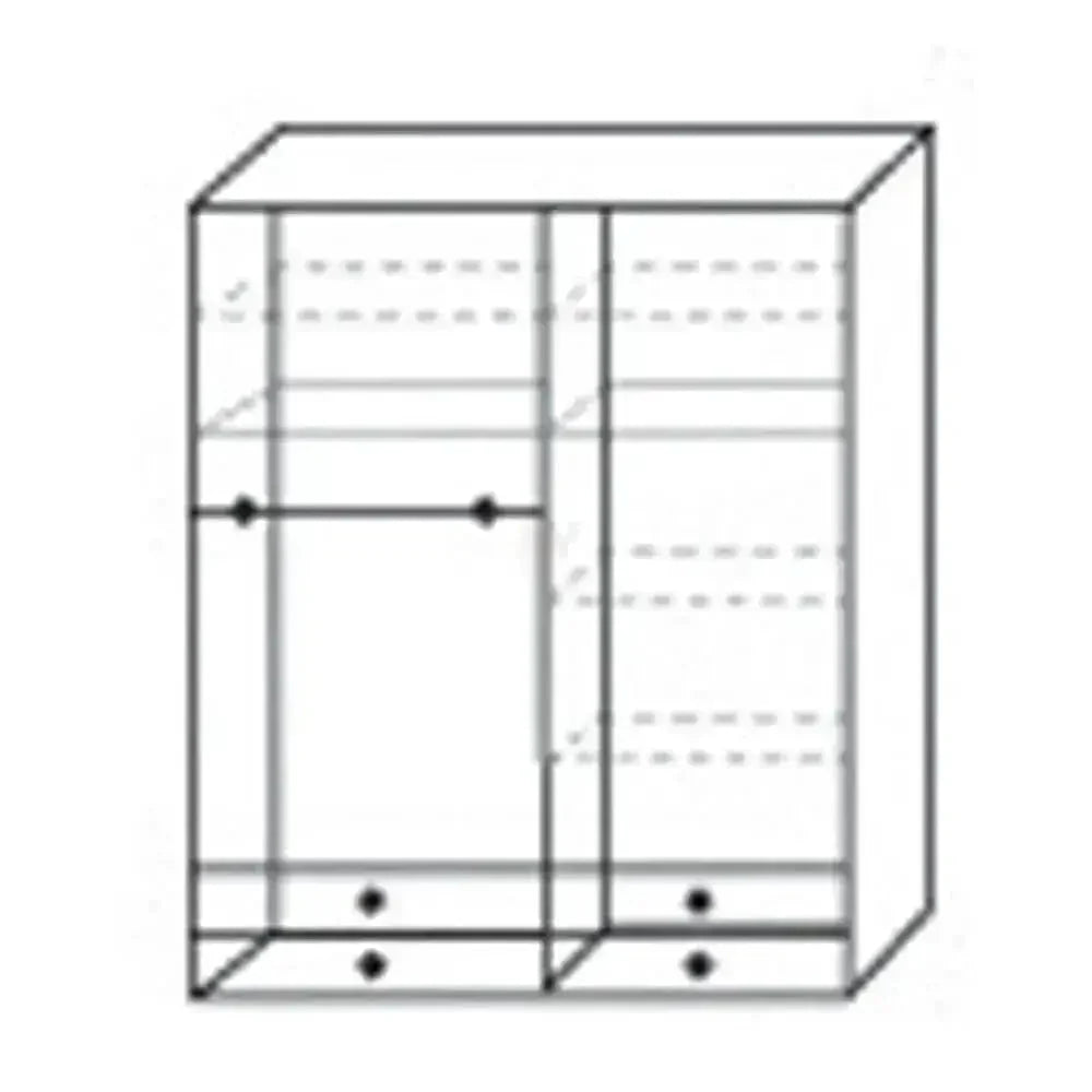 ALONA | ארון בגדים סנדוויץ׳ בעיצוב כפרי עם שורות מגירות וטריקה שקטה -    - אשריאן | ASHERIAN