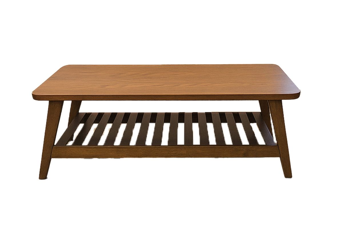 ALVA | שולחן סלון מעוגל בעיצוב נורדי טבעי - אגוז