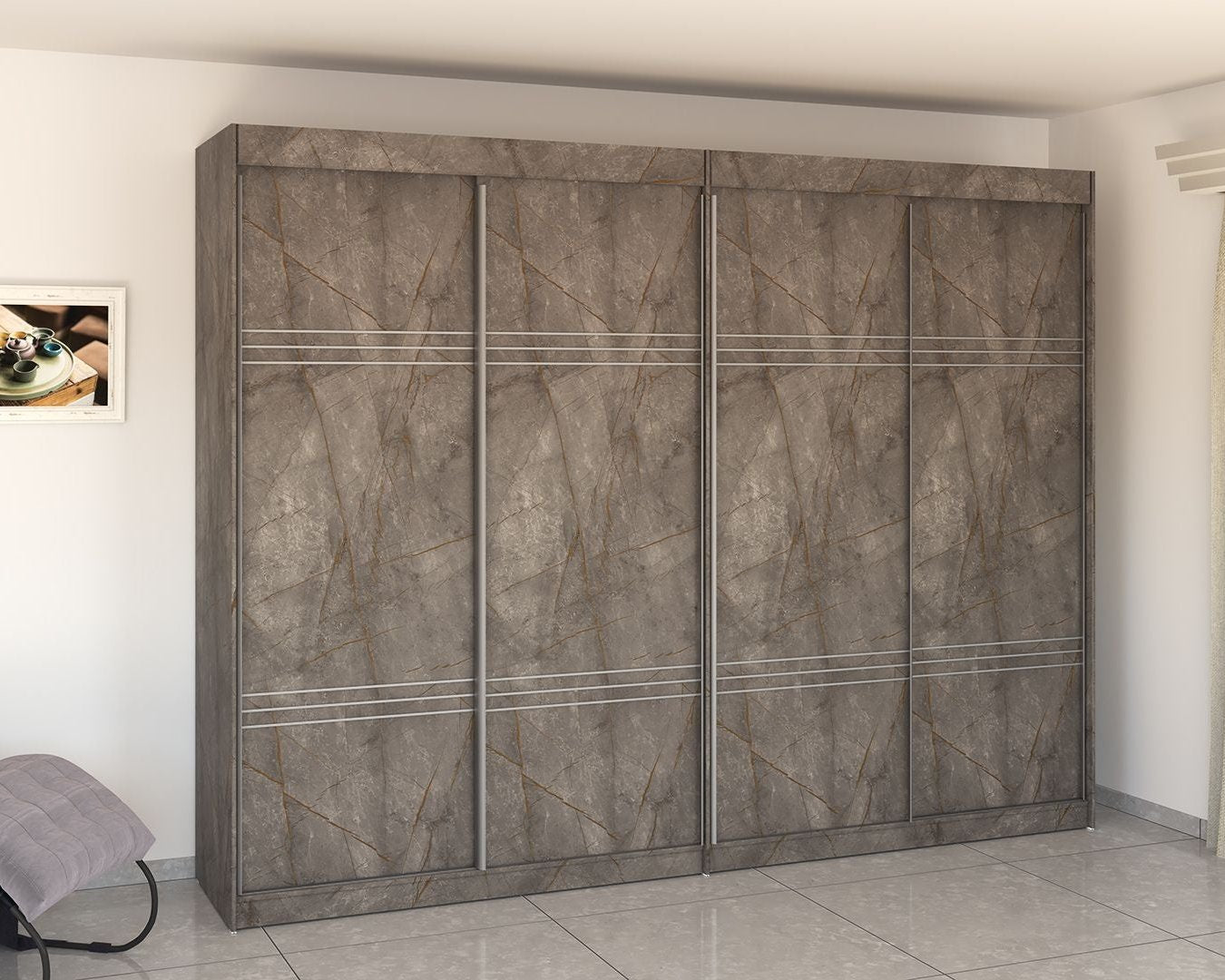 ARBEL | ארון הזזה פרימיום בהתאמה אישית MDF - 320 ס״מ - 4 דלתות   - אשריאן | ASHERIAN