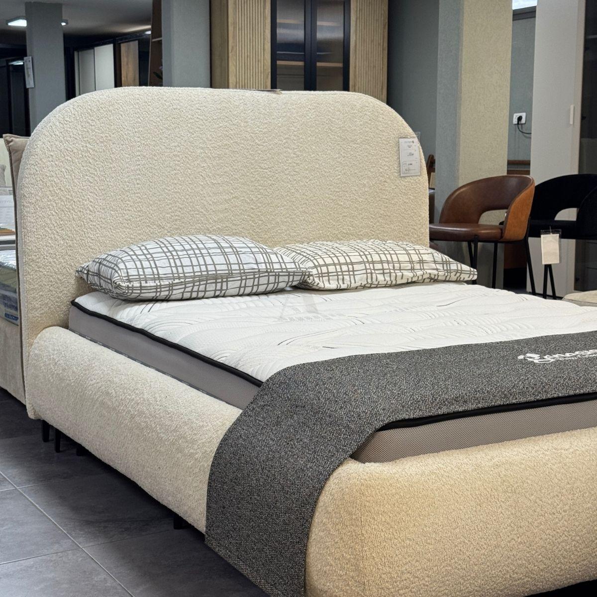 ARCE | מיטה זוגית מודרנית בעיצוב אלגנטי ומדויק - 120/190 ס״מ - וחצי / שמנת