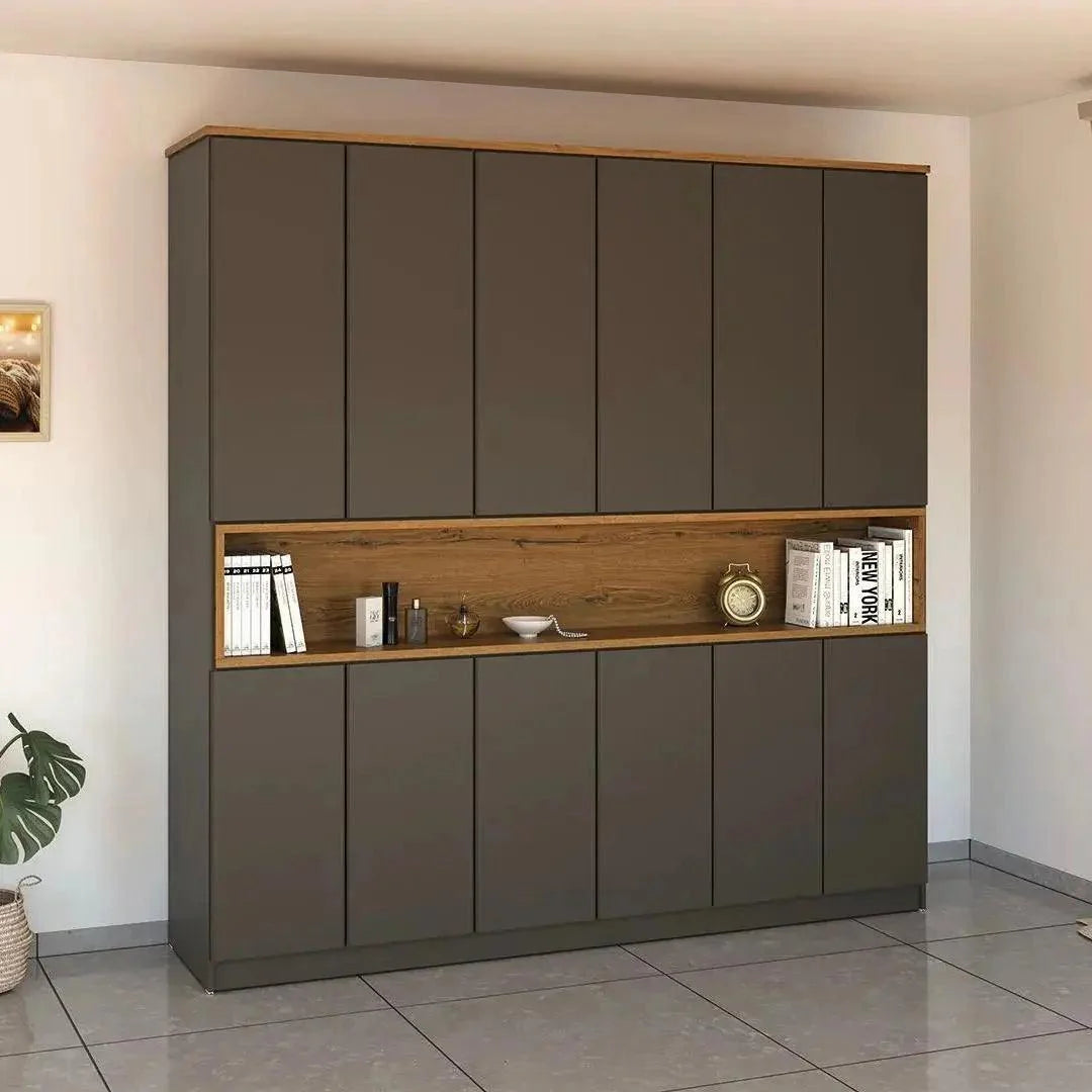 Center | ארון בגדים בעיצוב נקי נישה רחבה - 240 ס״מ - 6 דלתות   - אשריאן | ASHERIAN