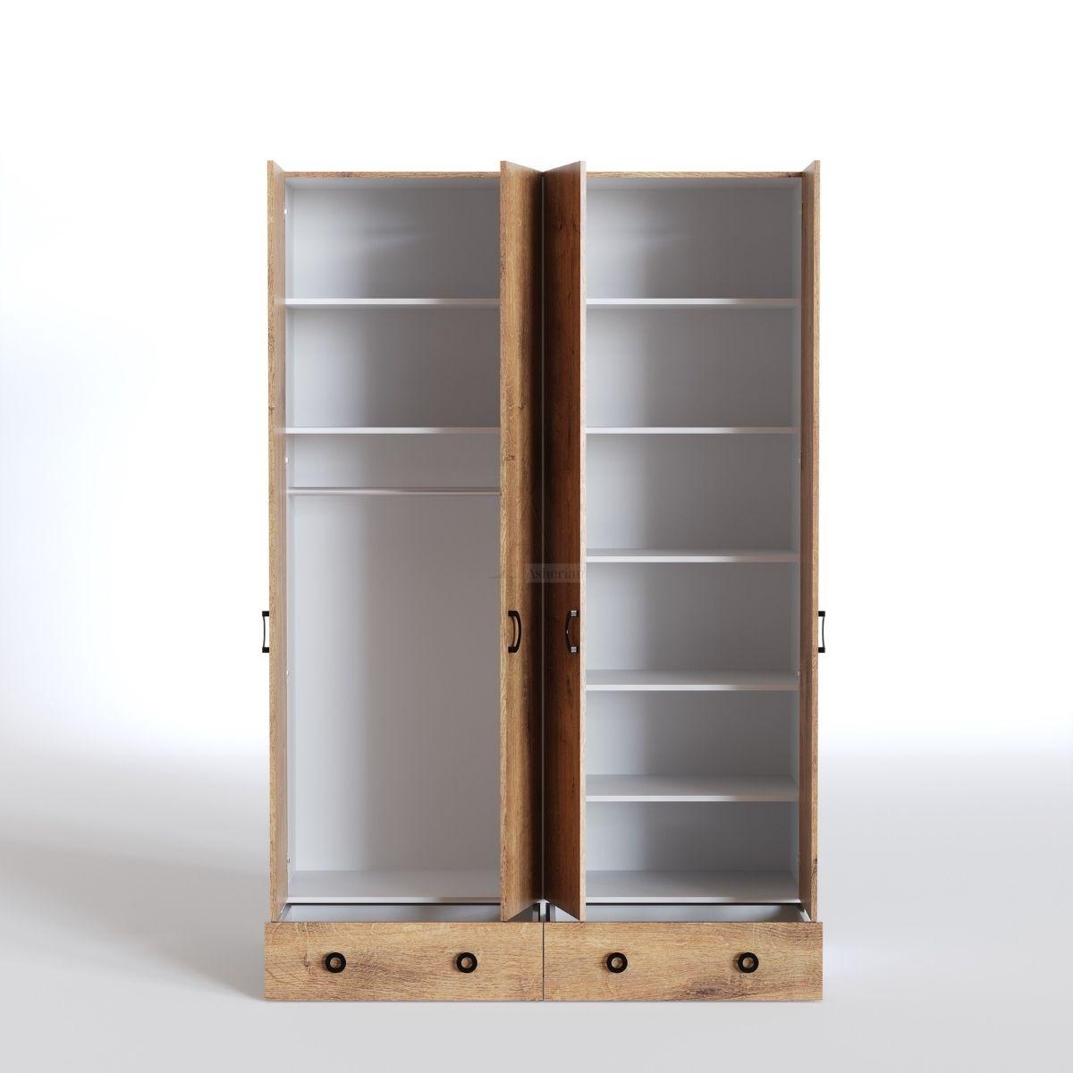 MORAN | ארון בגדים דלתות פתיחה ומגירות איכותי מסנדוויץ’