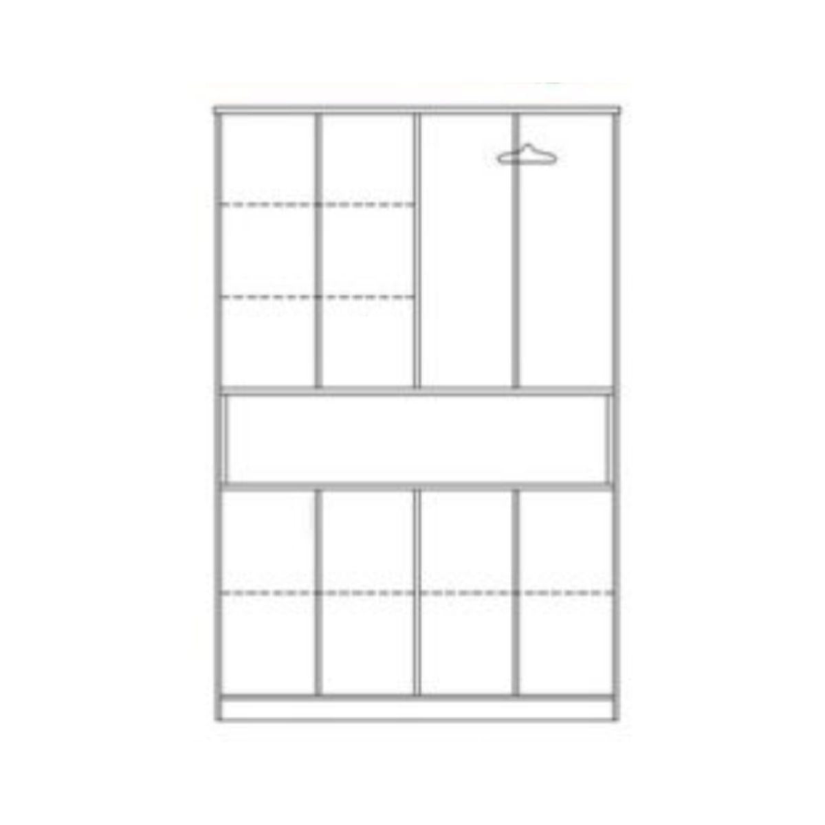 RETRO | ארון מעוצב עם דלתות זכוכית סבתא ונישה פתוחה - פתיחה