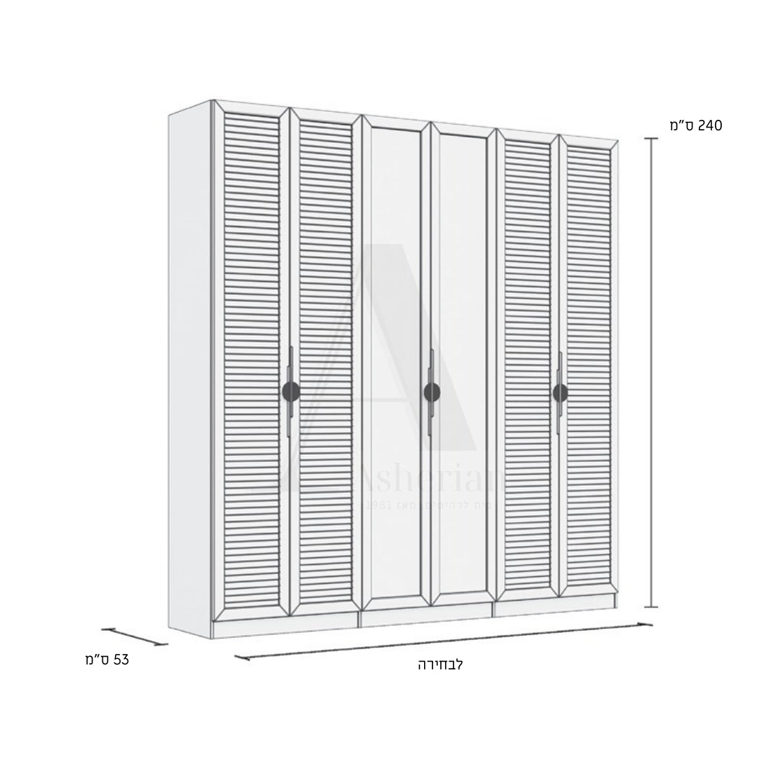 ALEGRO | ארון פתיחה כפרי עם דלתות תריס וזכוכית סבתא -    - אשריאן | ASHERIAN