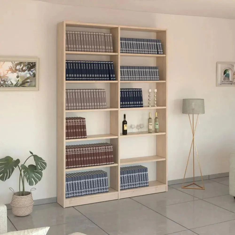 Flow 9 | ארון ספרים מודולרי פתוח - 157.5 ס״מ - 2 תאים מולבן  - אשריאן | ASHERIAN