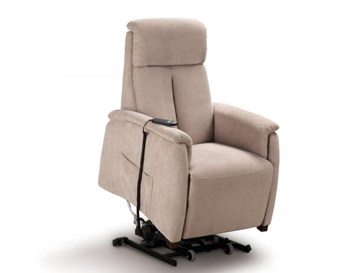 ASIA | כורסת סטנד אפ מעוצבת מבד ד"ר גב - קימה בז׳  - אשריאן | ASHERIAN