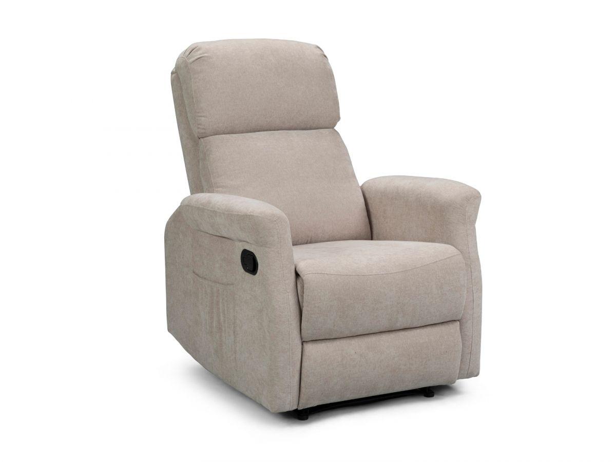 BERLIN | כורסת טלוויזיה מבד בעיצוב מחבק ד״ר גב - קבוע בז׳  - אשריאן | ASHERIAN