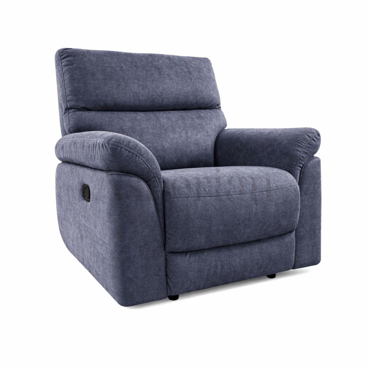 BRONO | כורסת ריקליינר ידנית רחבה ונוחה - אפור