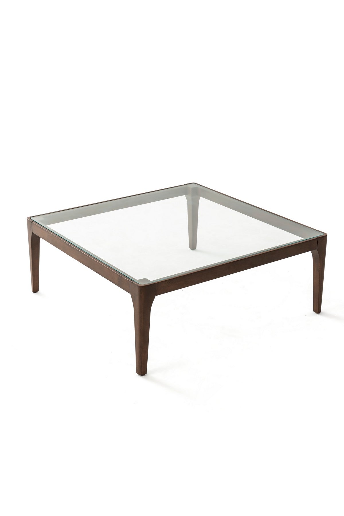 COCONUT | מערכת שולחנות סלון משולבת זכוכית בעיצוב בוהו שיק - אגוז - שולחן