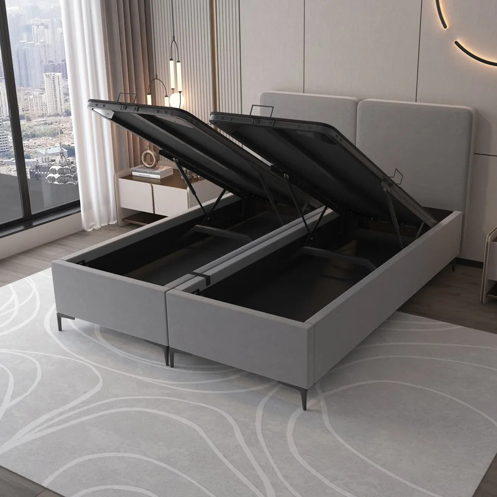 HARMONI | מיטה זוגית יהודית עם ארגז מצעים בעיצוב מודרני