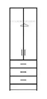 DAVID | ארון פתיחה מעץ סנדוויץ' איכותי עם מגירות באמצע -    - אשריאן | ASHERIAN