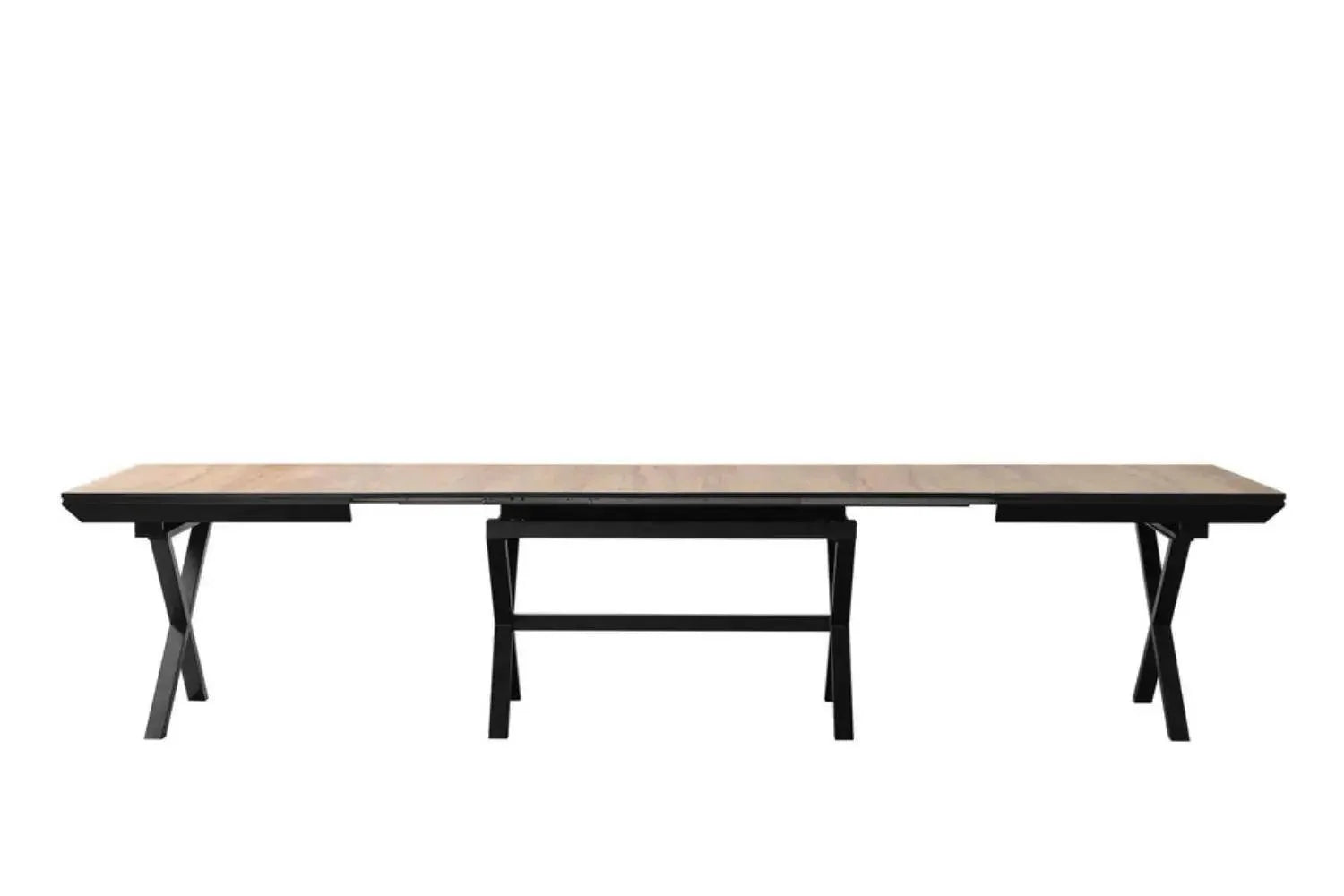 EXPRESS | שולחן אוכל איכותי ופונקציונאלי נפתח ל- 4.80 מ׳ עם 6 הגדלות ורגלים מתפצלות -    - אשריאן | ASHERIAN