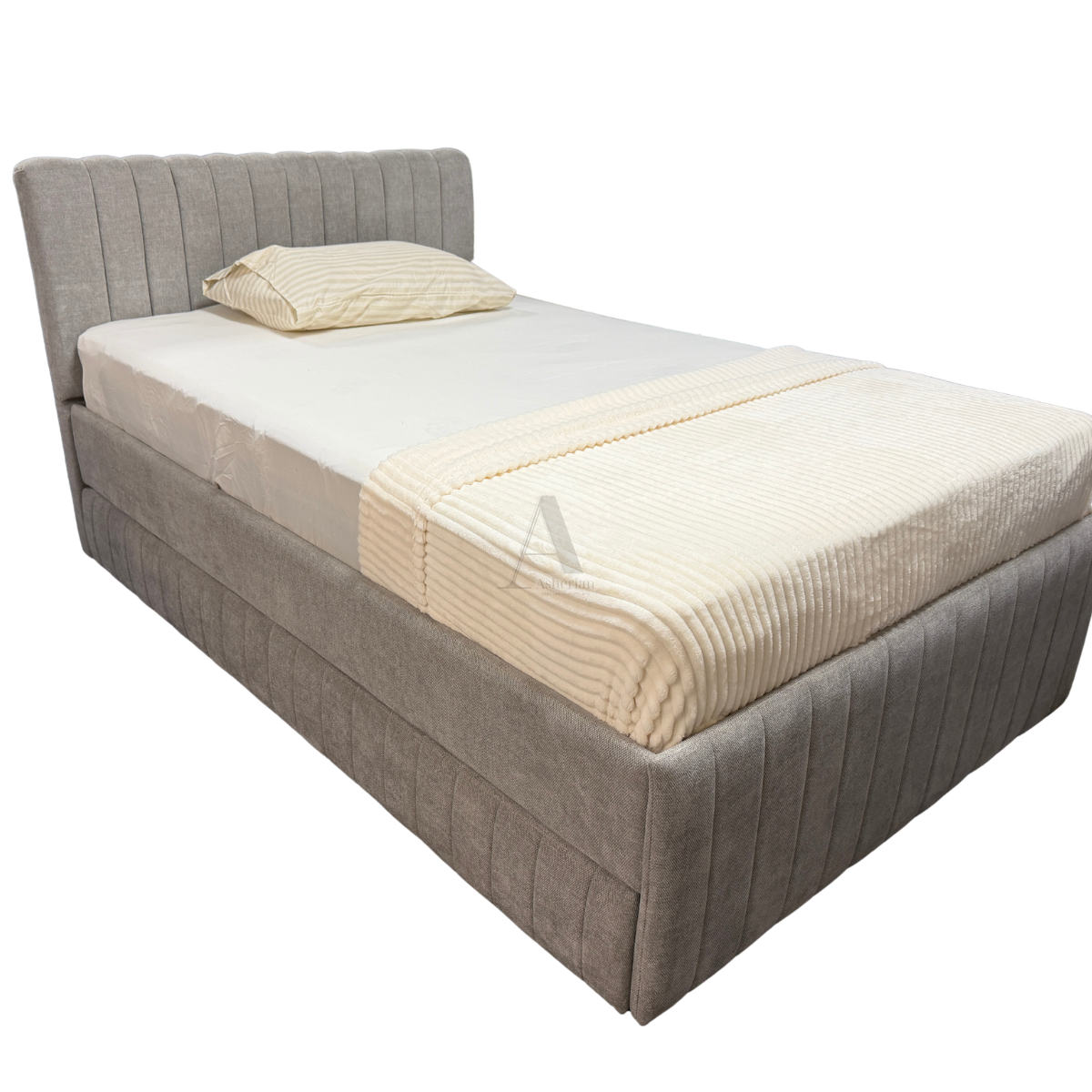 FRIEND | מיטת ילדים מרופדת עם מזרנים ומיטת חבר נשלפת בעיצוב מודרני