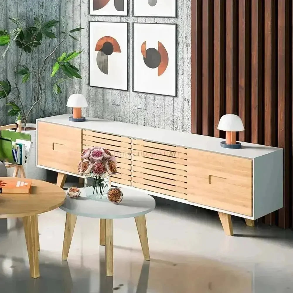 GILBOA | סט מזנון ושולחן לסלון בעיצוב כפרי מעץ מלא -    - אשריאן | ASHERIAN