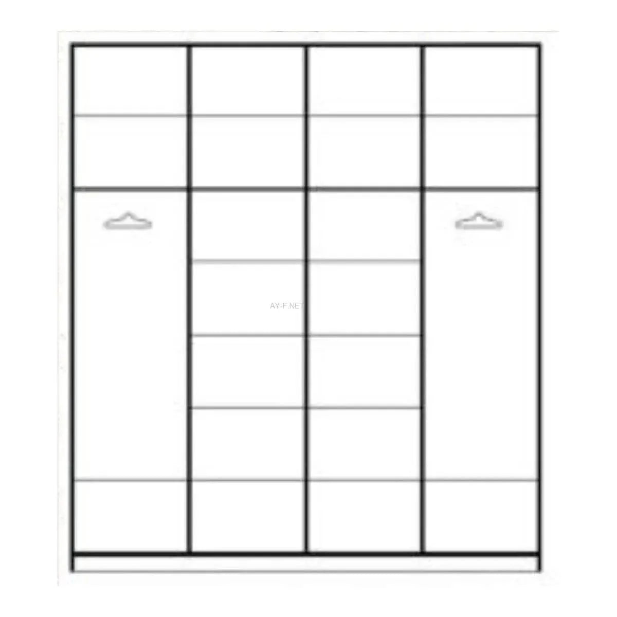 GOLAN | ארון הזזה איכותי בגובה 2.70 ועם 2 דלתות MDF -    - אשריאן | ASHERIAN