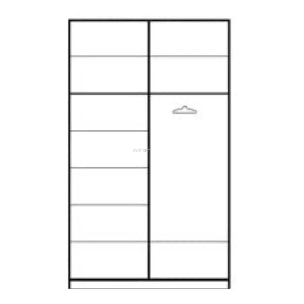 GOLAN | ארון הזזה איכותי בגובה 2.70 ועם 2 דלתות MDF -    - אשריאן | ASHERIAN