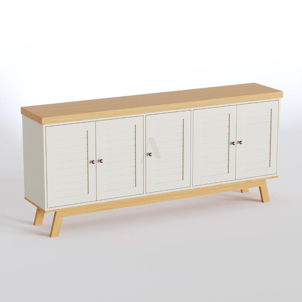 JOLIN | שידת אחסון כפרית עם דלתות תריס - שידה