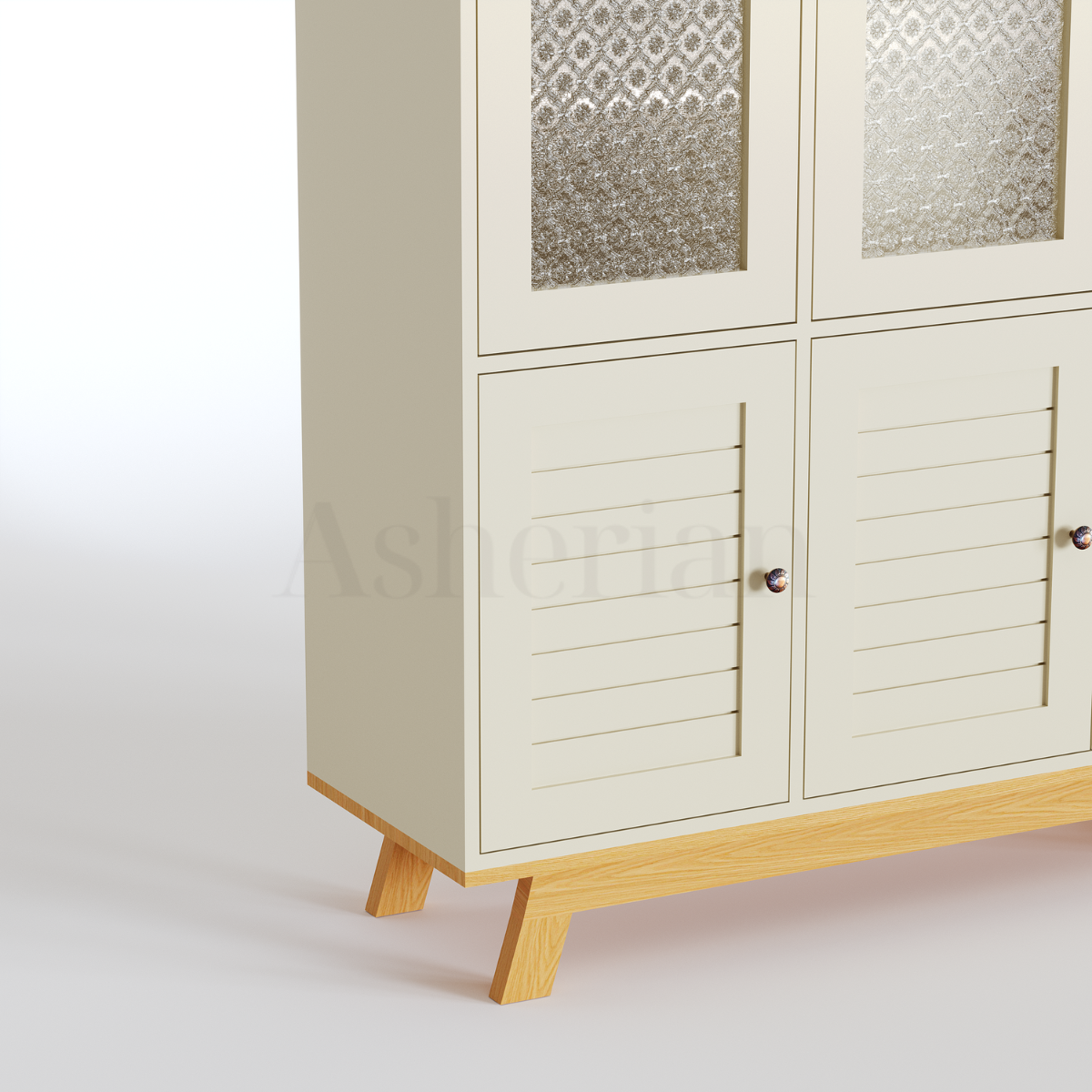 JOLY | ויטרינה כפרית עם זכוכית סבתא - ארון