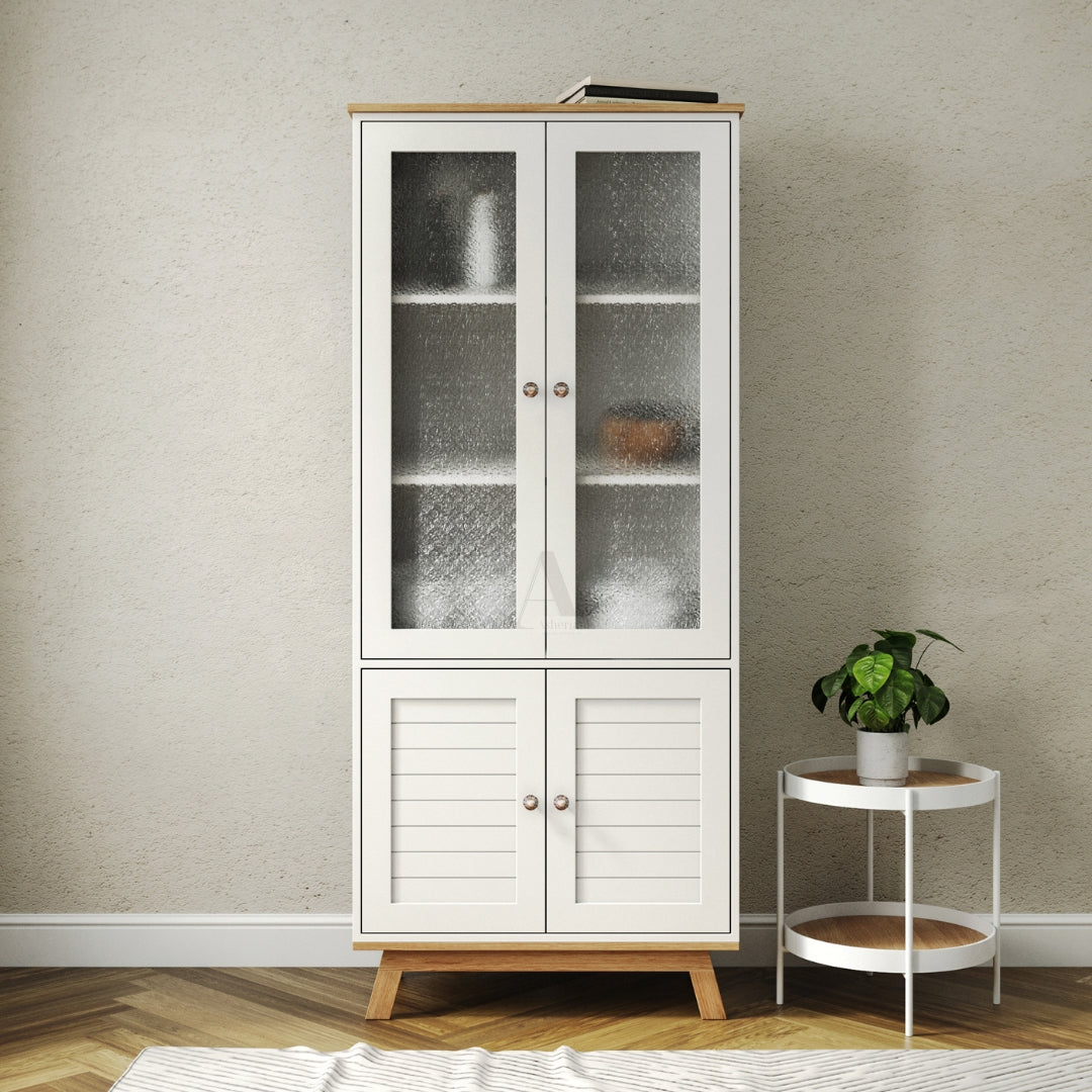 JOLY | ויטרינה כפרית עם זכוכית סבתא - 82 ס״מ   - אשריאן | ASHERIAN