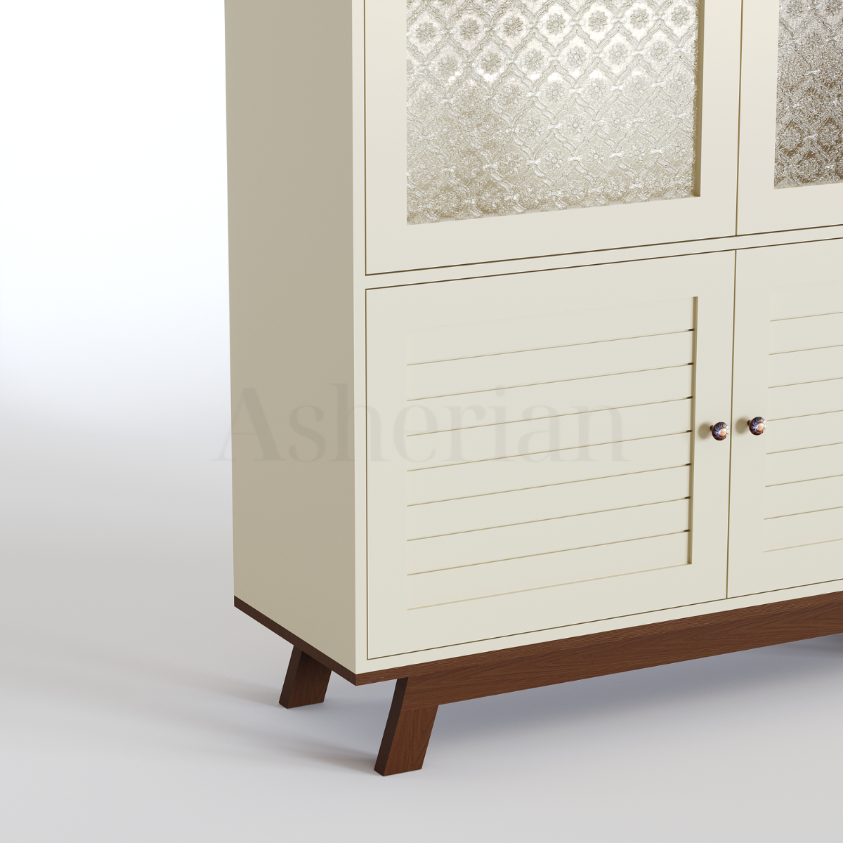 JOLY | ויטרינה כפרית עם זכוכית סבתא - ארון