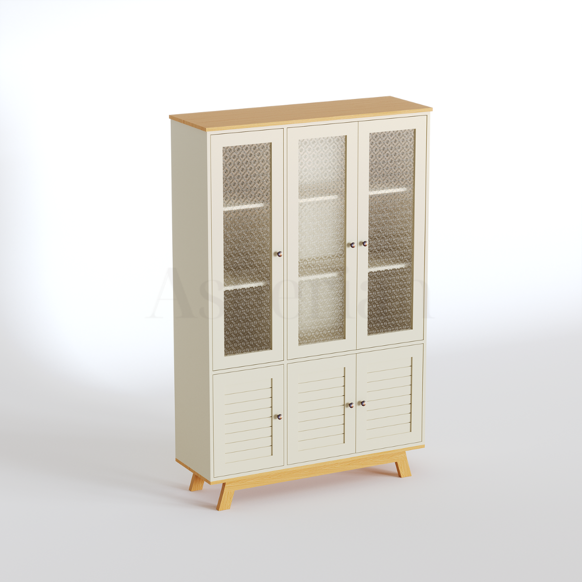 JOLY | ויטרינה כפרית עם זכוכית סבתא - ארון