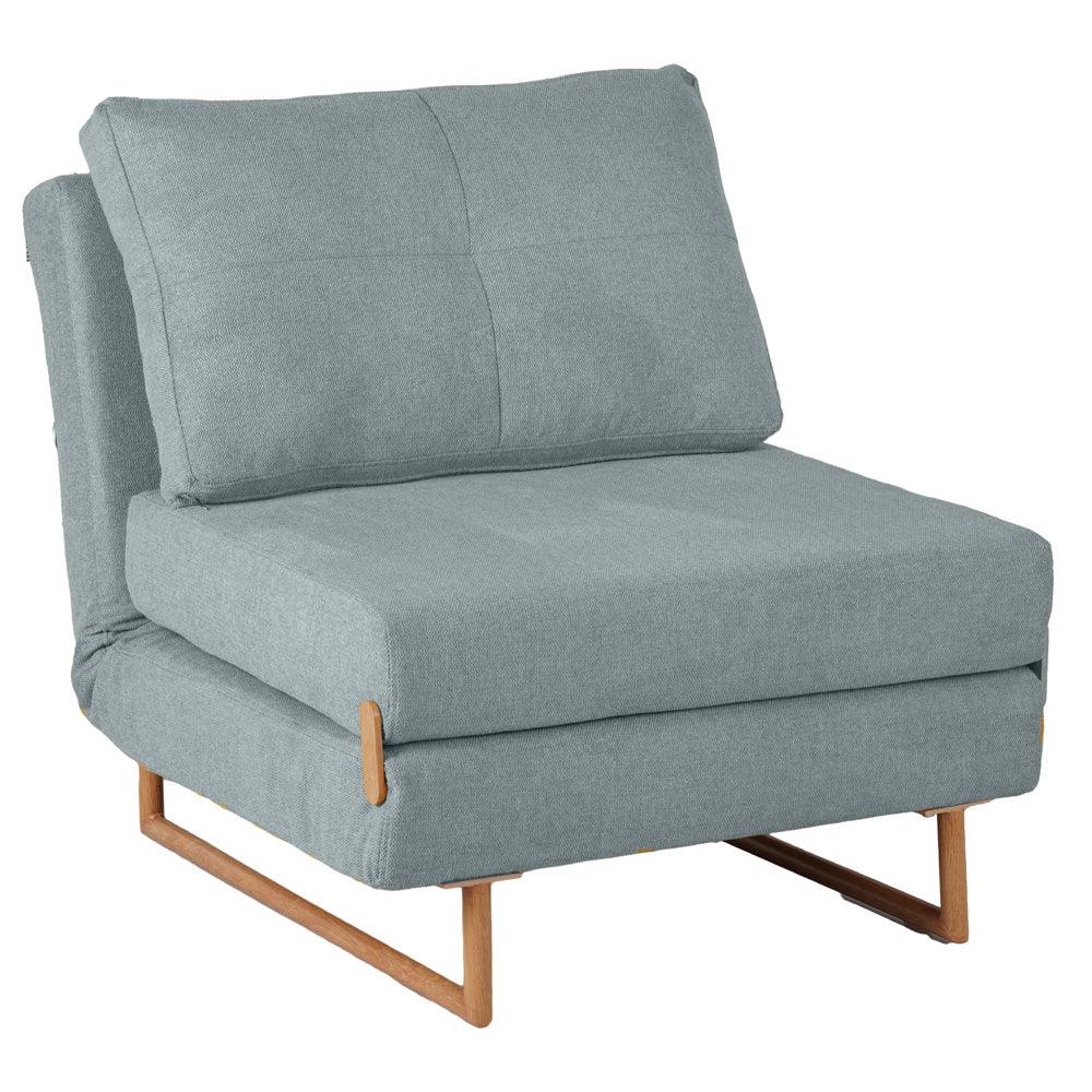 Rest 1 | כורסה מעוצבת נפתחת למיטה עם רגלי עץ - ירוק   - אשריאן | ASHERIAN