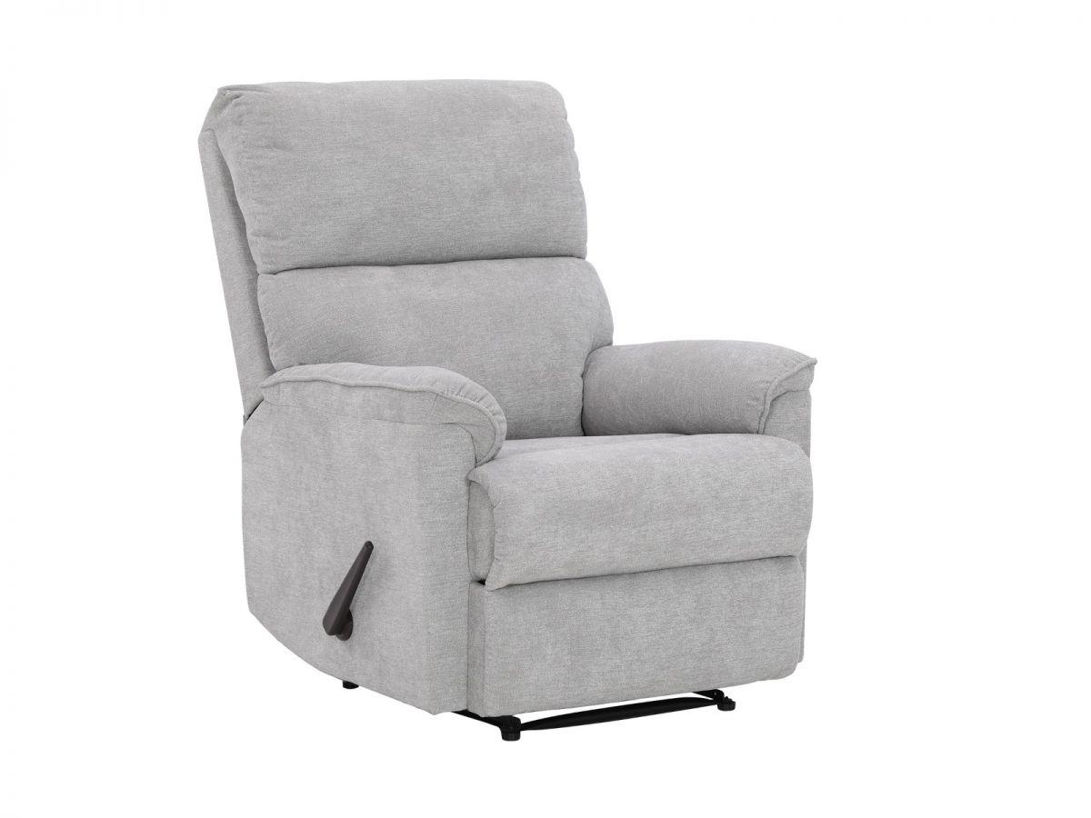 SINGAPORE | כורסת טלוויזיה מבד עם מושב קפיצים מבודדים ד״ר גב - קבוע אפור בהיר  - אשריאן | ASHERIAN