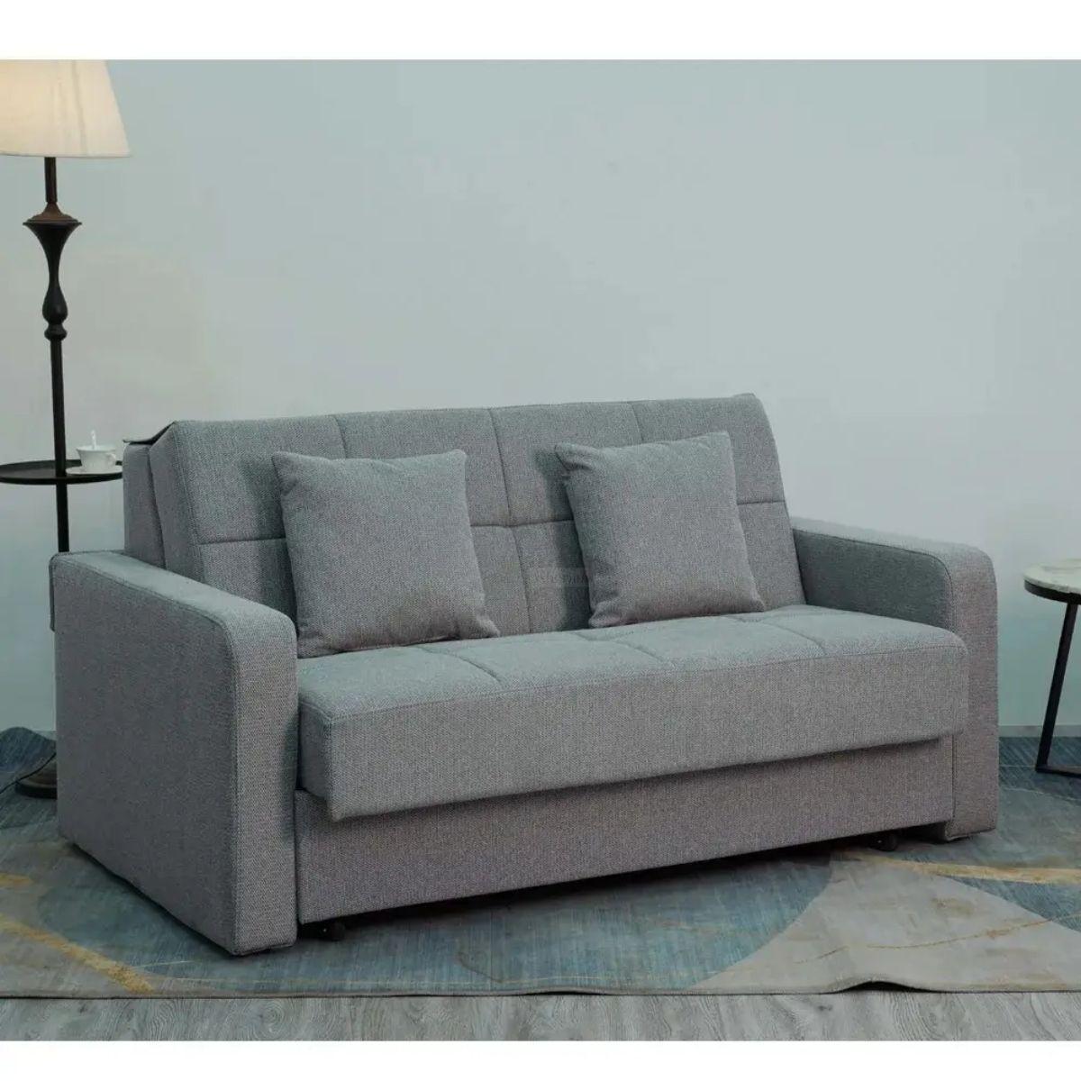 LYRA | ספה דו-מושבית נפתחת למיטה בעיצוב אלגנטי - אפור