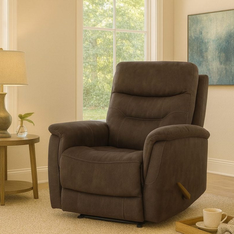 MART | כורסת ריקליינר ידנית בעיצוב מודרני ונוח - אפור כהה