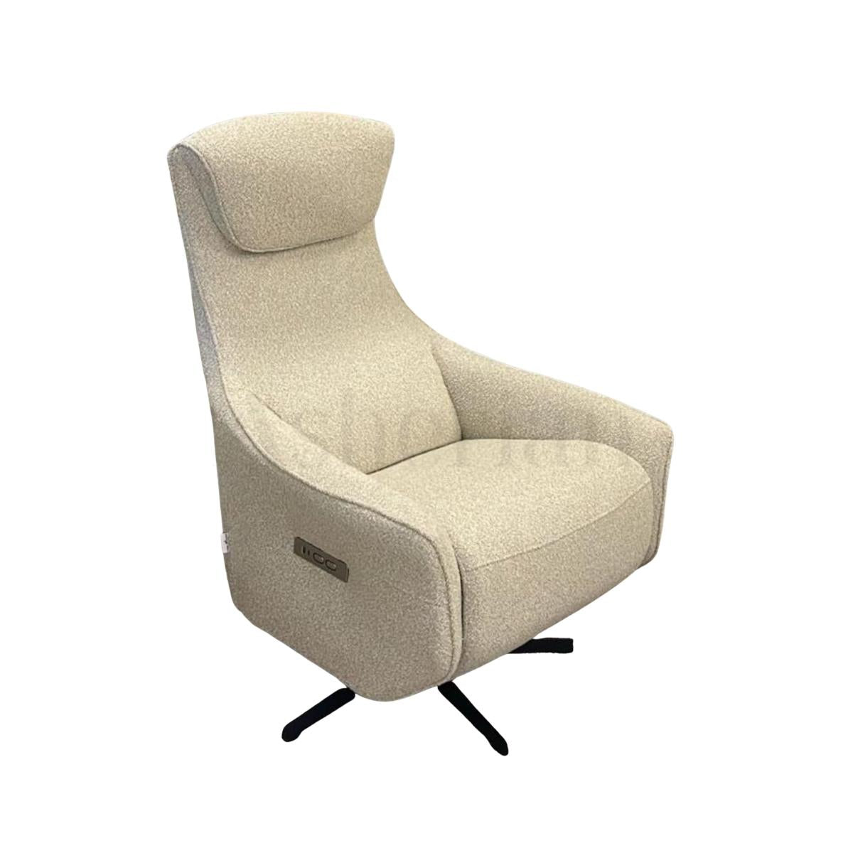 MIST | כורסת ריקליינר חשמלית מתכווננת עם עיסוי שיאצו - שמנת