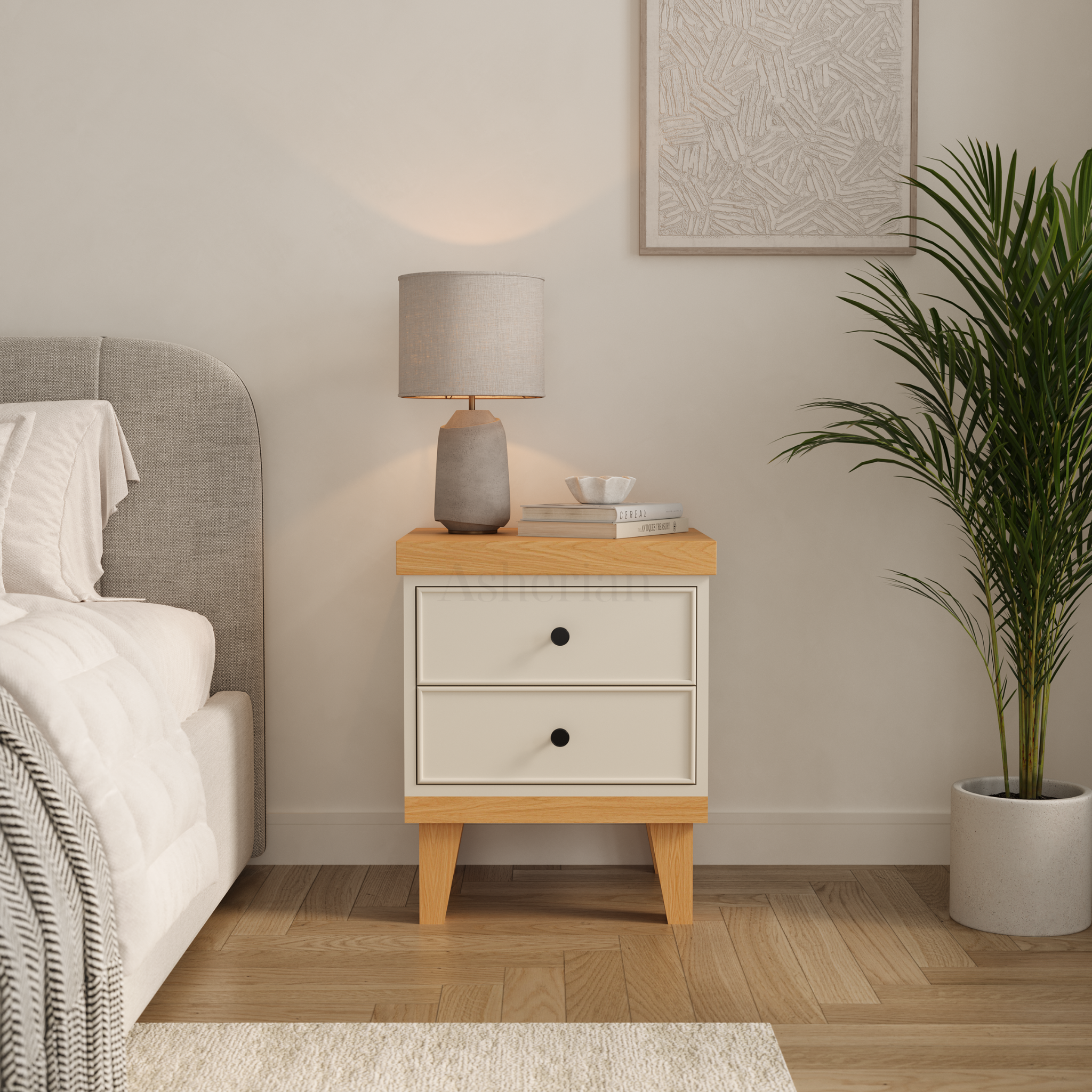 MOJO | שידת צד חזית כפרית ורגל עץ