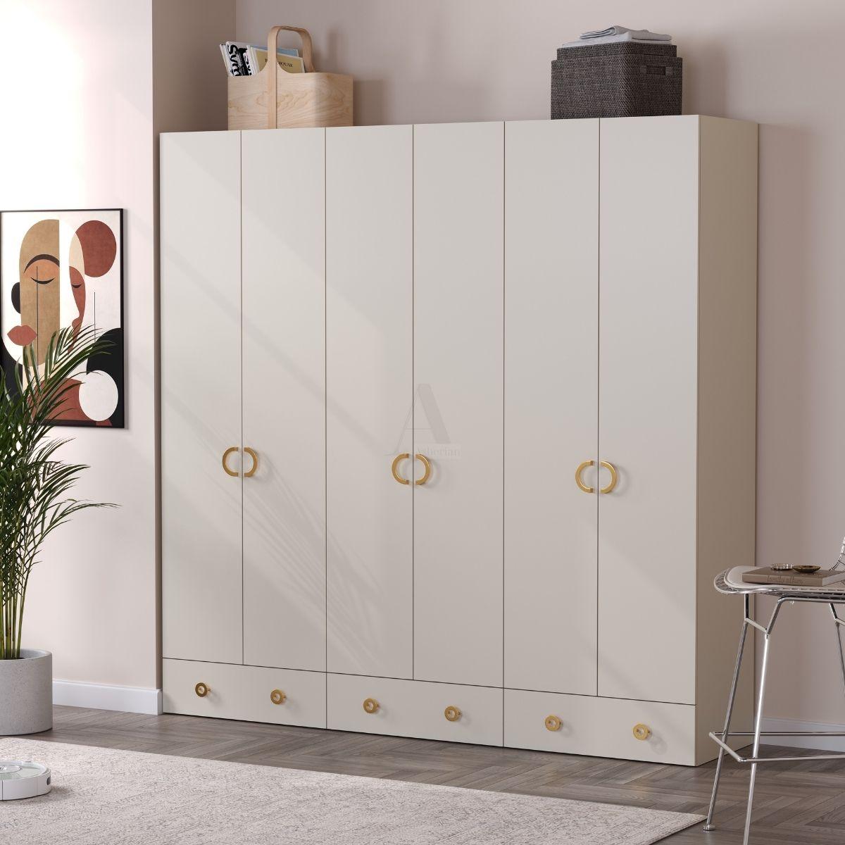 MORAN | ארון בגדים דלתות פתיחה ומגירות איכותי מסנדוויץ’