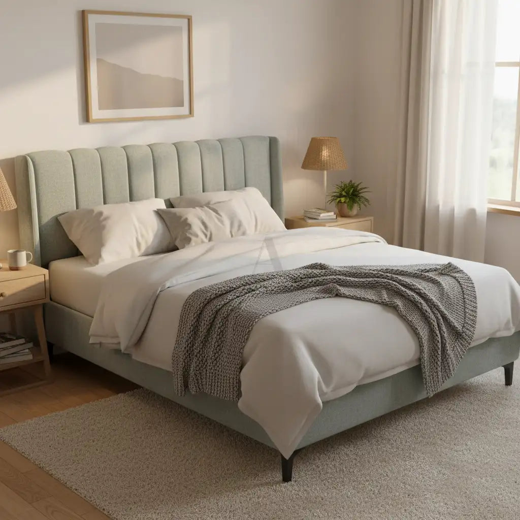 MYKONOS DOUBLE | מיטה זוגית מרופדת עם תיפורים בעיצוב קלאסי