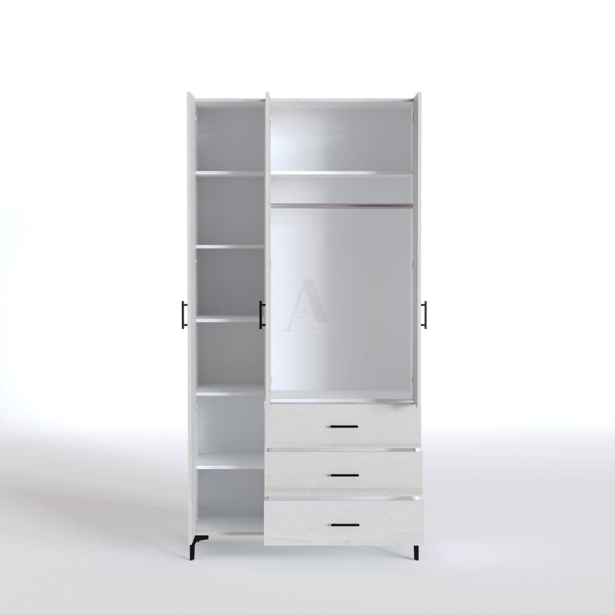 NEVO | ארון דלתות פתיחה מסנדוויץ’ עם מגירות ובמה