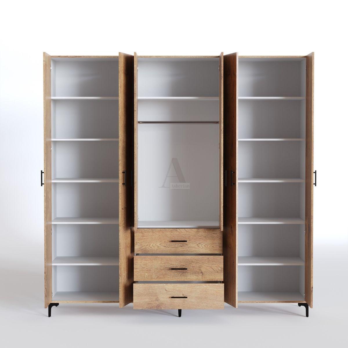 NEVO | ארון דלתות פתיחה מסנדוויץ’ עם מגירות ובמה