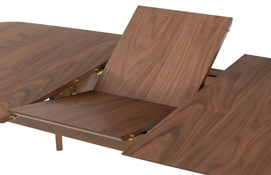 NUTELA | שולחן אוכל סקנדינבי בגוון אגוז חם עם פינות מעוגלות -    - אשריאן | ASHERIAN