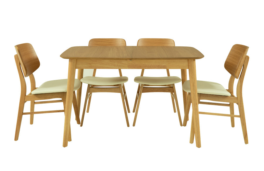 PETRA | שולחן אוכל מלבני בלוק סקנדינבי ייחודי עם הגדלה -    - אשריאן | ASHERIAN