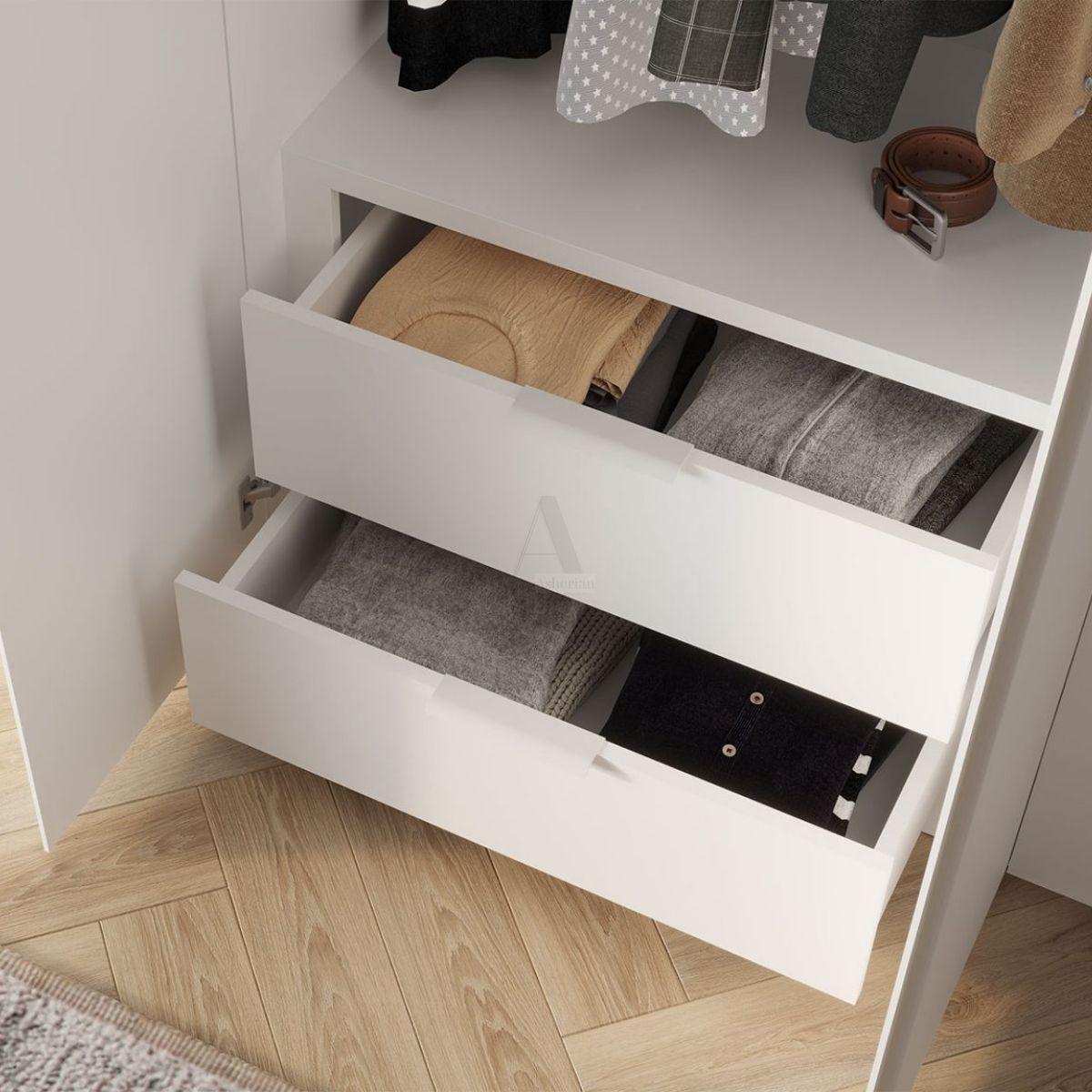 PLATINA | ארון פתיחה מודרני עם דלתות צבע וידיות אינטגרליות