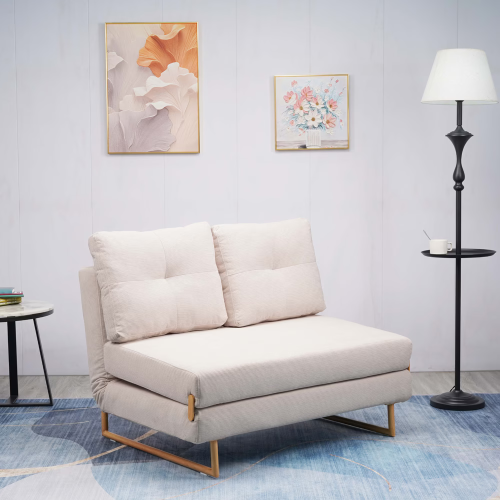 REST 3 | ספה תלת מושבית נפתחת למיטה עם רגלי עץ