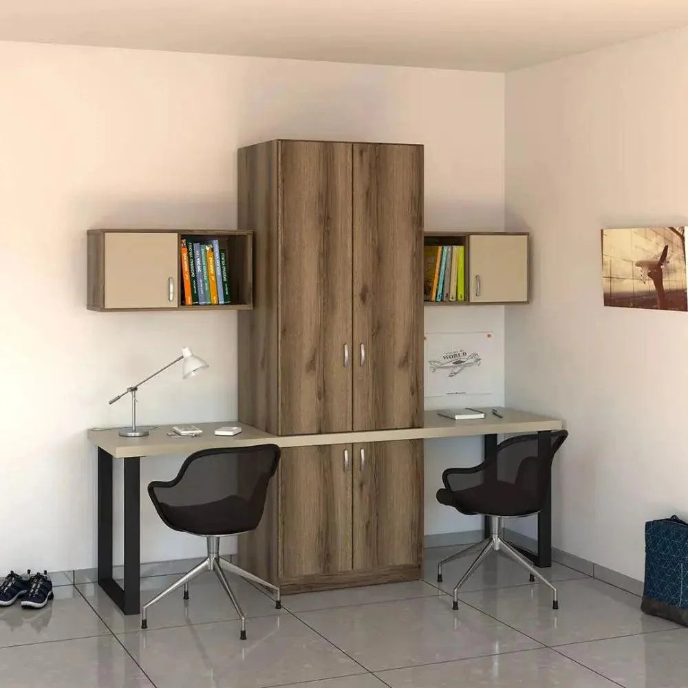 Ron | ארון 2 דלתות בשילוב שולחן כתיבה כפול - 240 ס״מ   - אשריאן | ASHERIAN