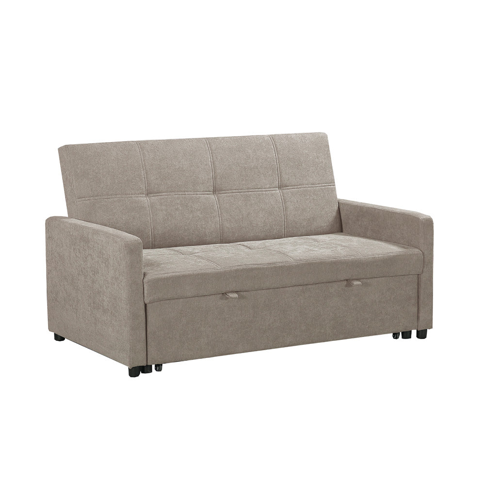 OSLO | ספה פינתית בעיצוב סקנדינבי עם נוחות מושלמת - קפוצ׳ינו / 140 ס״מ נפתח 127/190 - נפתחת