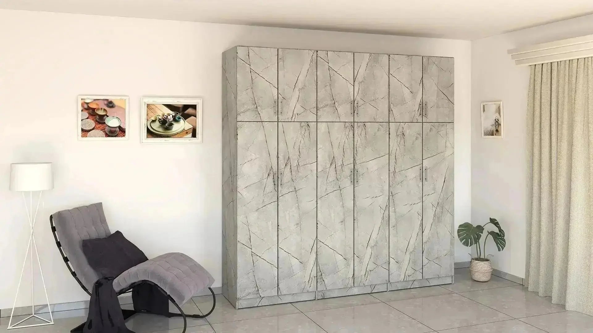 SHAHAF | ארון 6 דלתות בחלוקה נוחה ומאורגנת -    - אשריאן | ASHERIAN