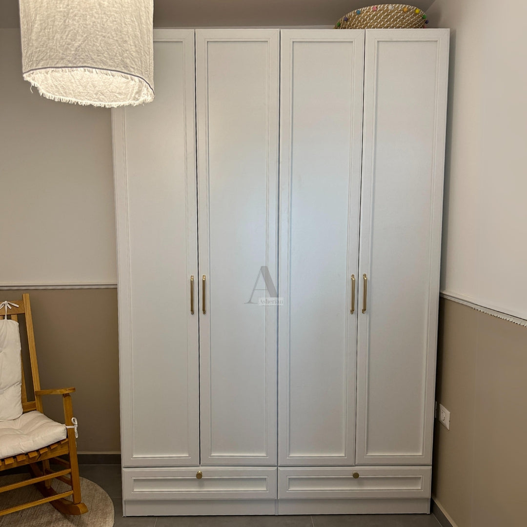 SHAYA | ארון פתיחה מעוצב במראה נקי עם מגירות טריקות שקטות -    - אשריאן | ASHERIAN