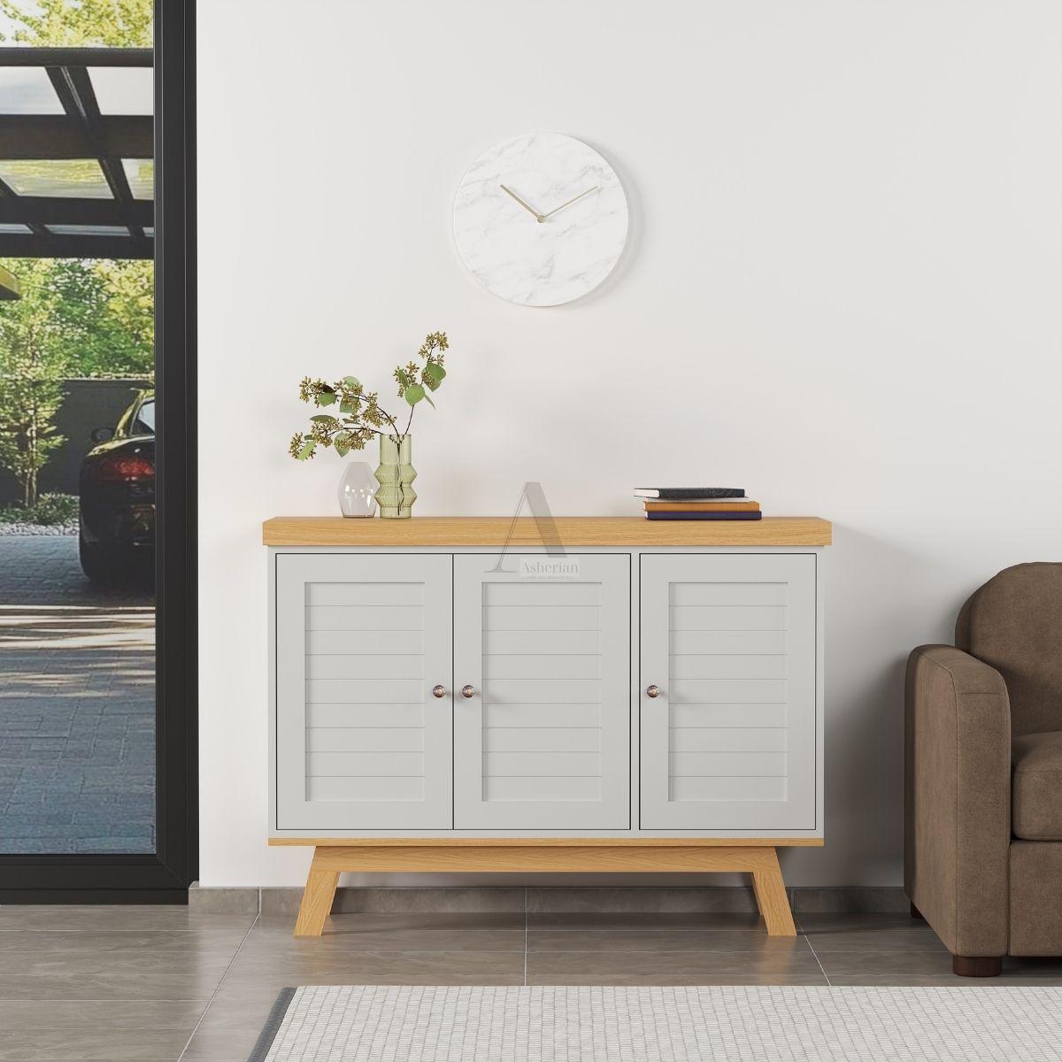 JOLIN | שידת אחסון כפרית עם דלתות תריס - שידה