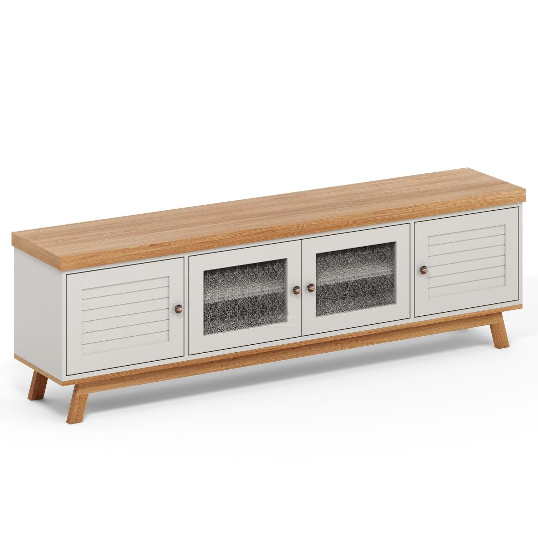 SKY | מזנון וינטאג׳ לסלון עם זכוכית רטרו