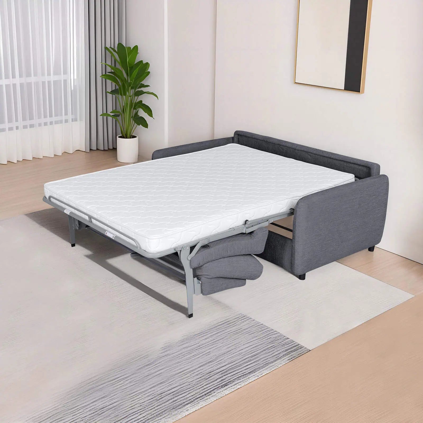 SOLNA | ספה דו מושבית נורדית עם מיטה נשלפת - נפתחת