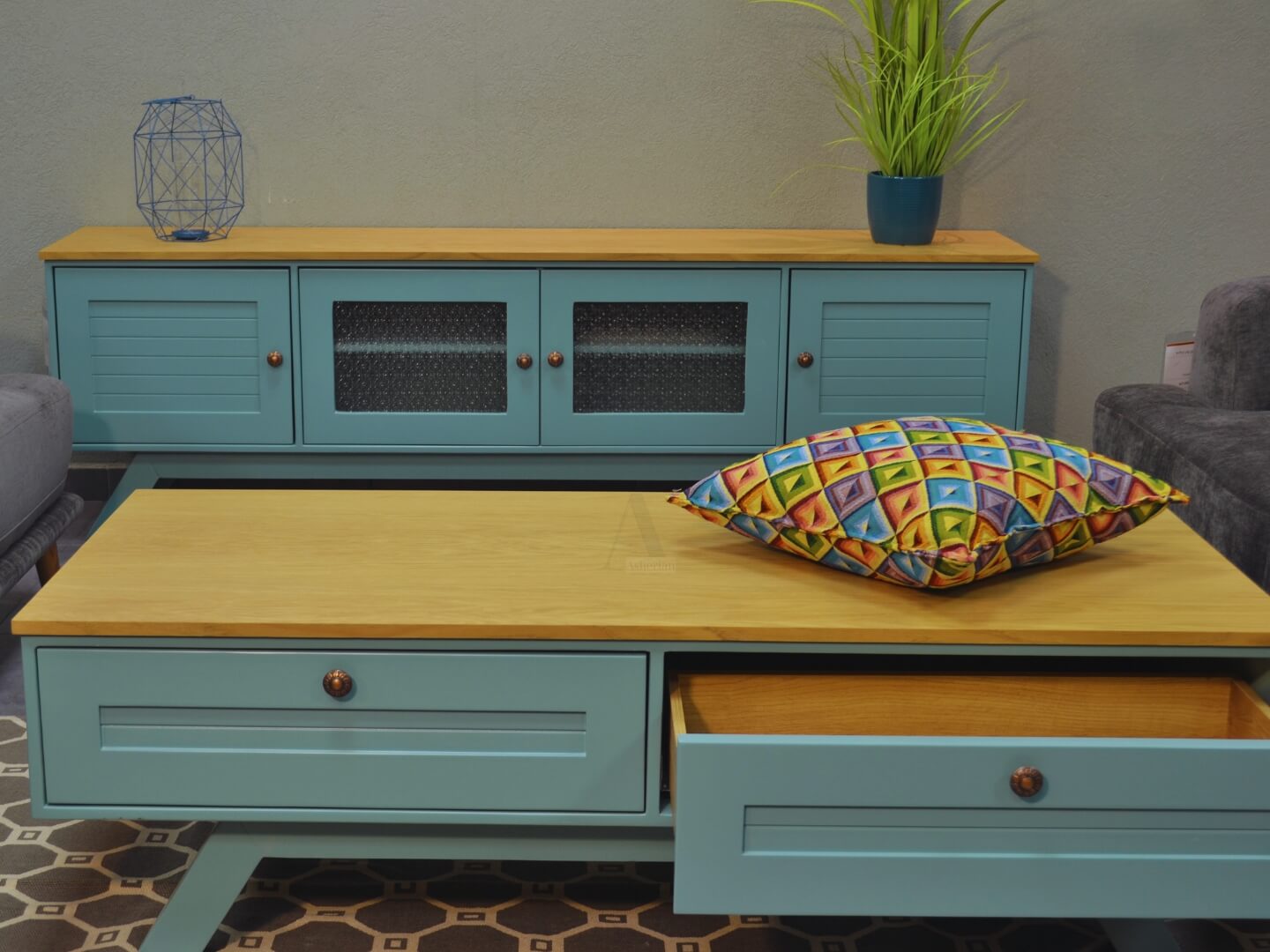 SKY | סט מזנון עם שולחן לסלון בעיצוב וינטאג' ייחודי -    - אשריאן | ASHERIAN