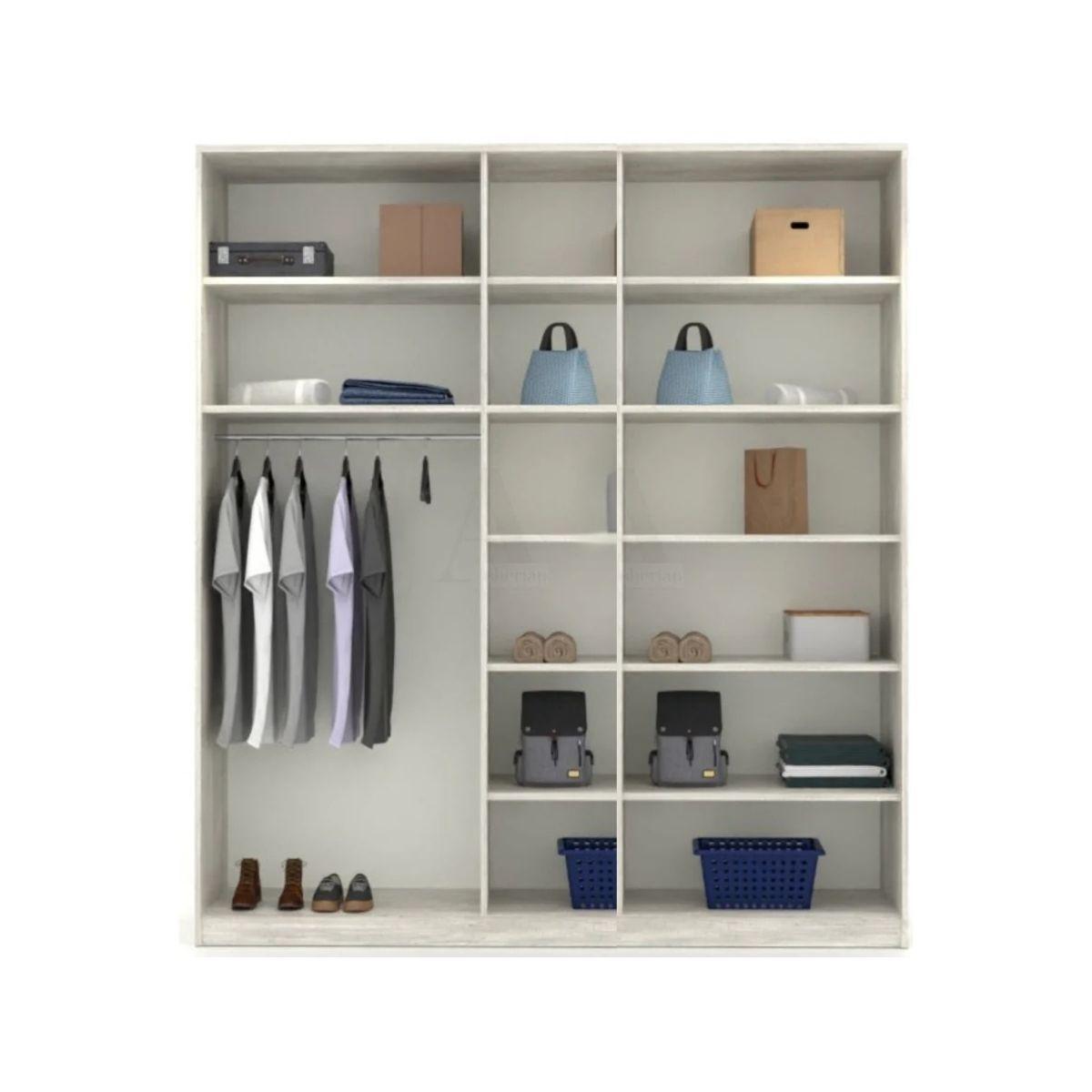 ארון 5 דלתות מדפים ותליה