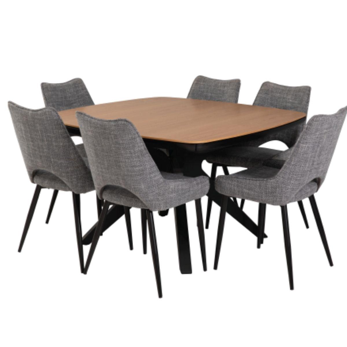 VILLAGE | שולחן אוכל מרובע נפתח בעיצוב מודרני נקי - אלון