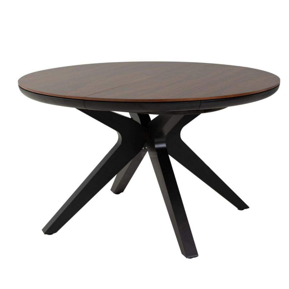 VILLAGER | שולחן אוכל עגול נפתח בעיצוב מודרני - אגוז